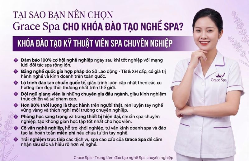 Grace spa - Trung tâm đào tạo nghề spa chuyên nghiệp